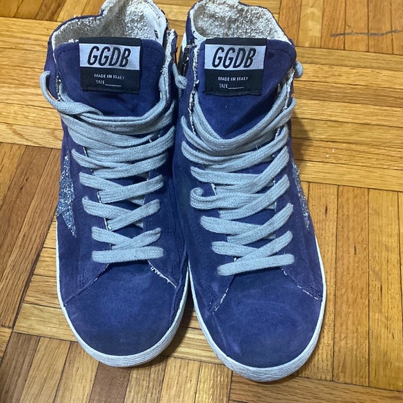 Never worn! Golden Goose SSENSE Exclusive Navy Monday Francy Sneakers - Picture 4 of 7